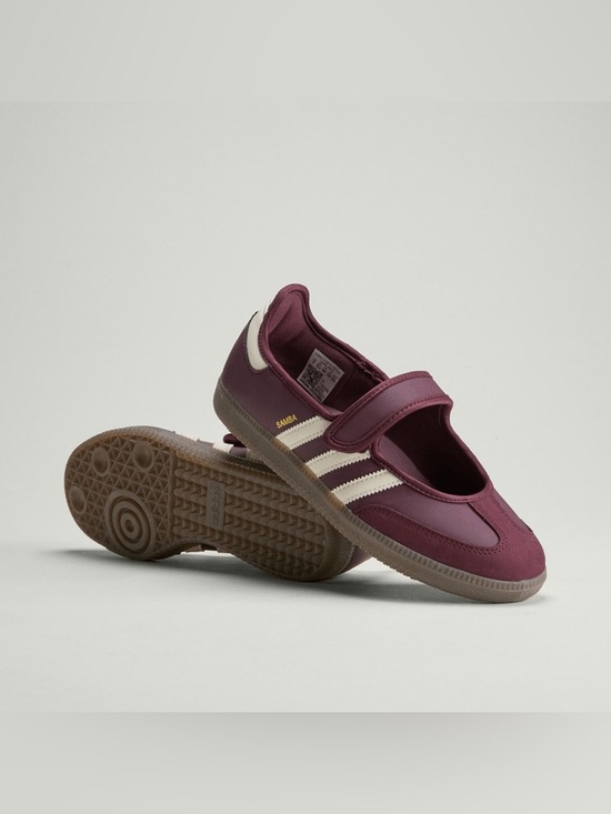 adidas Shoes - adidas Samba Mary-Jane Sneakers Burgundy with Cream Stripes